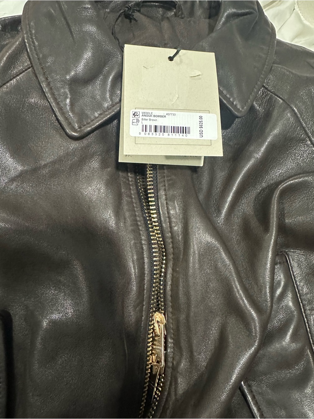 ALLSAINTS CROPPED SHEEP LEATHER JACKET - Picture 6 of 13